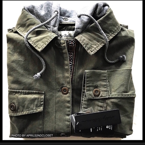 HOODED UTILITY MILITARY TRENCH UTILITY JACKET - Picture 7 of 8